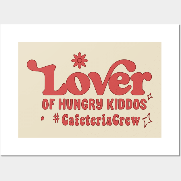 School Lunch Lady Valentine's Day - Cute Cafeteria Worker Wall Art by blacckstoned